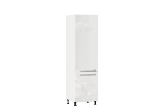 Шкаф кухонный для холодильника 600 Герда ЛД 272.285.000 Белый/Белый глянец